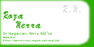 roza merra business card